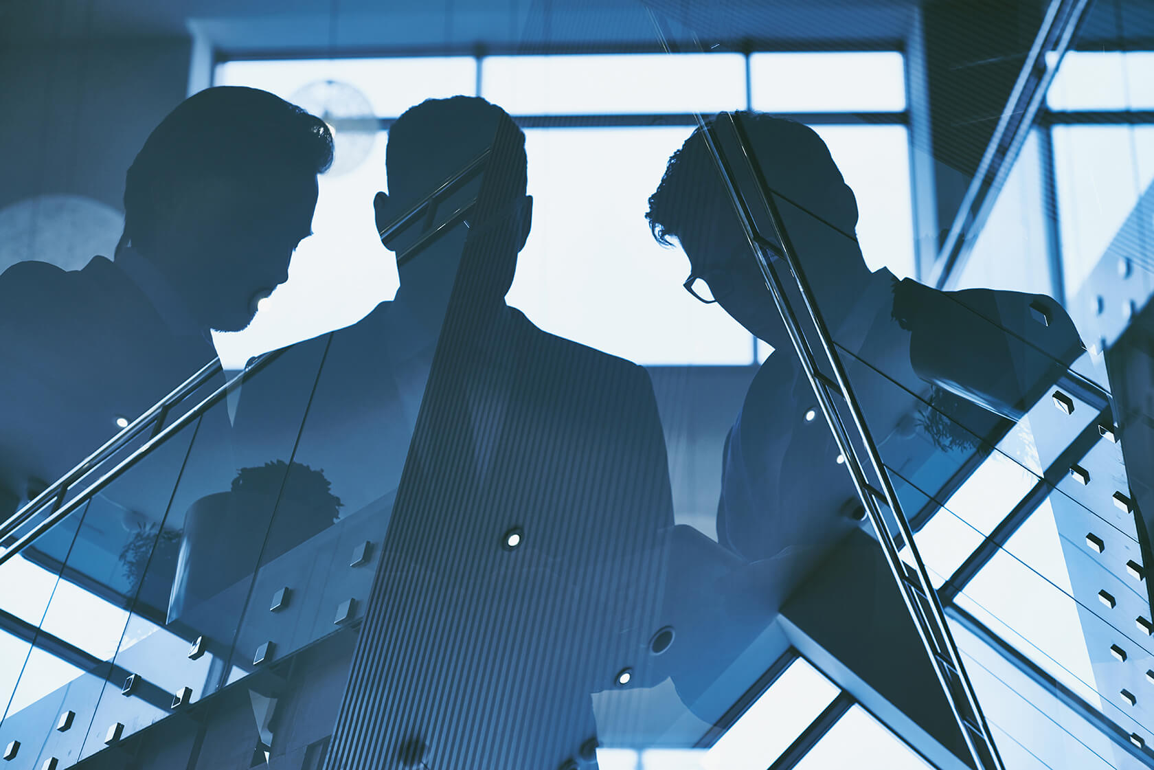 reflection of three men PXDYH771